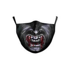 Återanvändbar Unisex Rolig Tvättbar Ansiktsmask Halv Ansikte Mun Märke HipHop Tecknad Jul 5pcs Random color><noscript><img width=