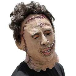Texas Chainsaw Massacre Leatherface Mask – Latex Läskig Halloween Cosplay Mask för Filmkostymfester & Karnevalsevenemang> Masker