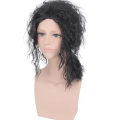 TG 1:a Michael Jackson COS peruk man kung MJ svart mode snygg> Peruker