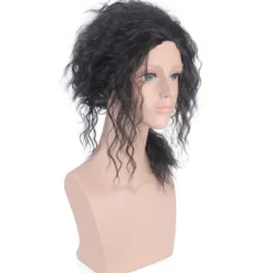 TG 1:a Michael Jackson COS peruk man kung MJ svart mode snygg><noscript><img width=