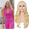 TG Barbie Peruk Cos Ljusblond Medium Peruk Röd> Peruker