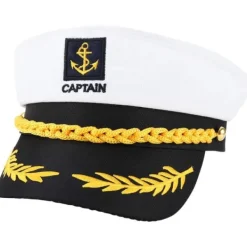 TG Vuxen Sjömansmössa Justerbar Kaptenshatt Cosplay Sjömansskepp Båtkaptenhatt för Sjömansmarinadmiral> Huvudbonader