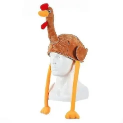 Thanksgiving Turkey Hat Christmas Plysch Hat, lämplig för Thanksgiving Party, Thanksgiving Decoration och Rollspel, lämplig för barn och vuxna B><noscript><img width=