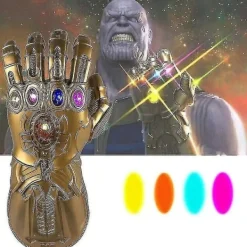 Thanos Handskar för Barn Infinity Gauntlet med LED-Ljus Avengers 4 Cosplay Leksak> Tillbehör