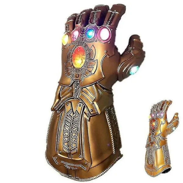 Thanos-handskar för barn Infinity Gauntlet med LED-ljus Avengers 4 Cosplay-leksak> Tillbehör