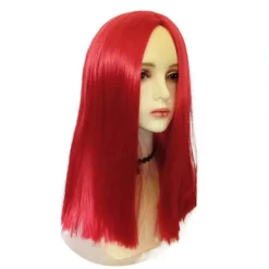 The Nightmare Before Christmas Sally Peruk - Långt Rött Hår för Cosplay Medium><noscript><img width=