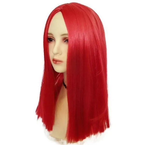 The Nightmare Before Christmas Sally Röd Långt Rakt Hår Halloween Cosplay Party Maskerad Peruk Prop (FMY)Medium> Peruker