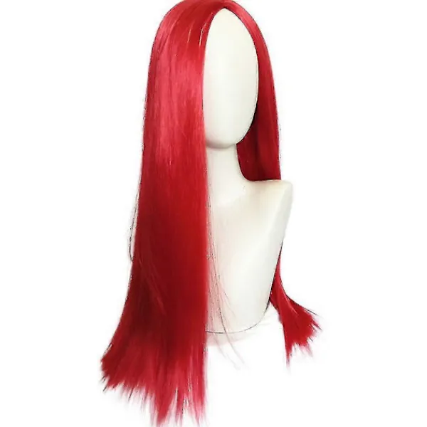 FMYSJ The Nightmare Before Christmas Sally Röd Lång Rak Hårfärg Halloween Cosplay Party Fancy Dress Peruk Prop (FMY)> Peruker