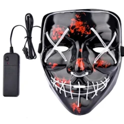Delivast The Purge El Wire Halloween LED Mask Flera Färger Orange><noscript><img width=