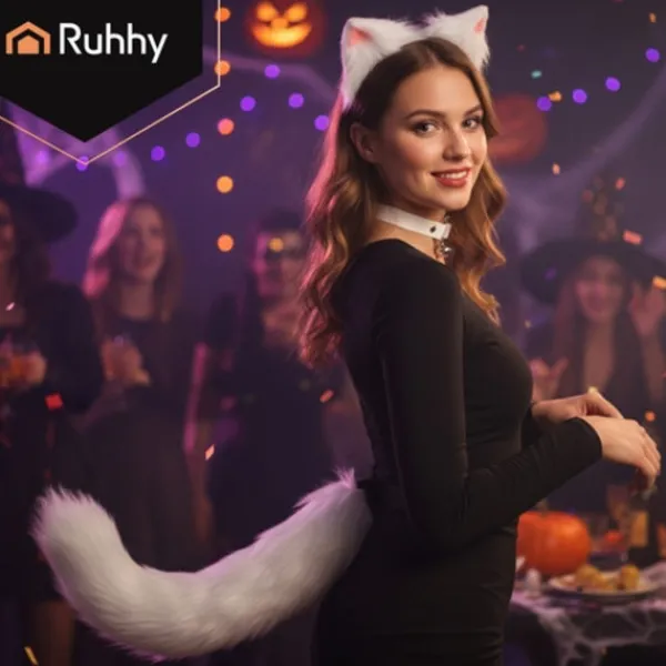 Therian Cosplay Set - Svans, öron & halsband - 3-delar> Tillbehör