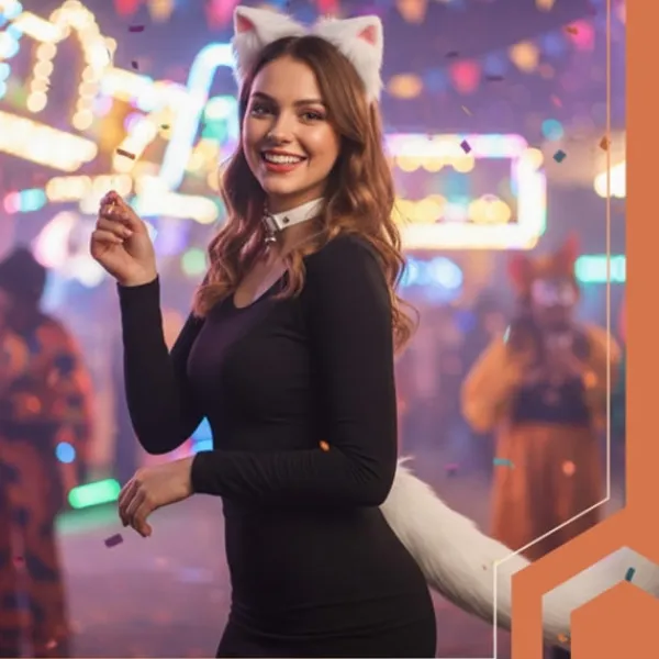 Therian Cosplay Set - Svans, öron & halsband - 3-delar> Tillbehör