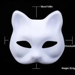 Therian Mask Kattmask, DIY Blanko Vita Papperskattmasker att Dekorera, Anpassningsbara Graffiti-redo Designer, Idealisk För Handmålning Cosplay Juni 6.15 | Fyndiq><noscript><img width=
