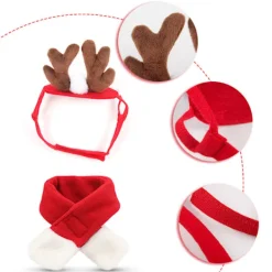 LBSS Tillbehör för husdjur Jultillbehör Hund Hårnål Katttillbehör Julhornshorn Pannband Hundhatt><noscript><img width=