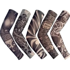 Tillfällig falsk tatuering armärm cykel basket solskydd ärm för män och kvinnor unisex mörk set> Smink