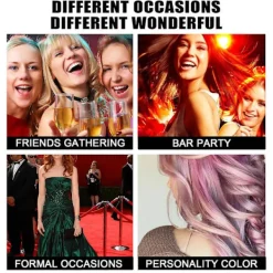 Tillfällig hårfärgningsvax set för fester. Bekväm tillfällig frisörsalong för Halloween-fester. Lätt att färga och rengöra. Halloween-kostymhår> Smink