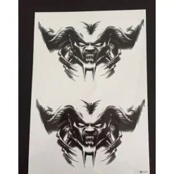XiaoTeng Tillfällig Tatuering 21 x 15cm - Demon> Smink