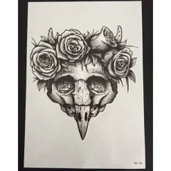 XiaoTeng Tillfällig Tatuering 21 x 15cm - birdscull> Smink