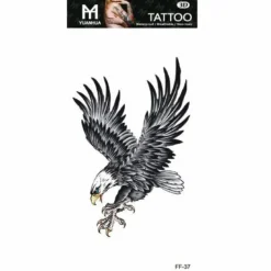 XiaoTeng Tillfällig Tatuering 19 x 9cm - Örn> Smink