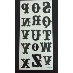 XiaoTeng Tillfällig Tatuering 19 x 9cm - bokstäver> Smink