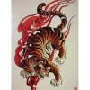 XiaoTeng Tillfällig Tatuering 21 x 15cm -Tiger> Smink