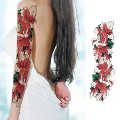 Superp Tillfällig tatuering falsk tatuering ärm Falsk tatuering Falsk ärm flerfärgad> Smink