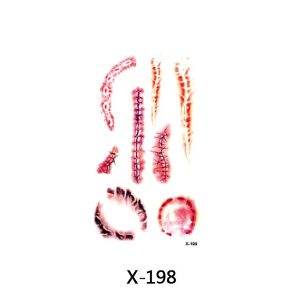 XiaoTeng Tillfällig Tatuering 10x5cm - Halloween special! Bitmärken> Smink