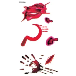 XiaoTeng Tillfällig Tatuering 10x5cm - Halloween special! Handavtryck> Smink