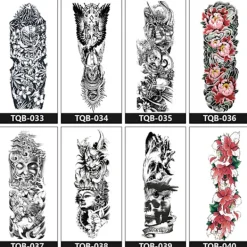 INF Tillfällig tatueringsdekal för hela armen 5> Smink