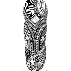 Tillfällig tatueringsärmöverföring - Full Arm Tribal Vattentät Fake Tat> Smink