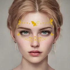 Tillfälliga Ansiktsdekaler Vattentäta Ansiktsklistermärken Färgglada Mångsidiga Tillbehör för Halloween och Cosplay VS-015> Smink