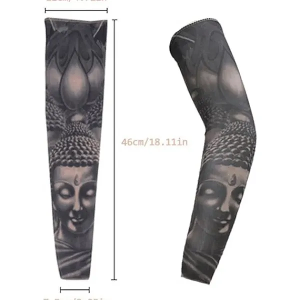 Tillfälliga falska tatueringar på ärmar för cykling, basket och solskydd, 5-pack> Smink