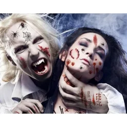 Tillfälliga tatueringar för Halloween - Realistiskt blodmotiv><noscript><img width=