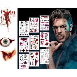 Tillfälliga tatueringar för Halloween - Realistiskt blodmotiv><noscript><img width=