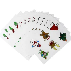 Tinksky 72pcs Christmas Holiday Cartoon Temporary Stickers Sheets For Adults With 18 Assorted Patterns><noscript><img width=