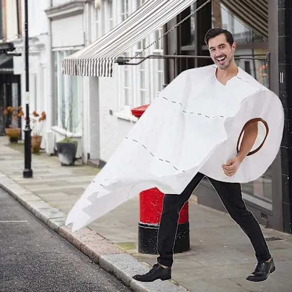 Toalettpappersrulle Vuxen Halloween Kostym Rolig Kostym För Män Och Kvinnor-SDR 2025th> Dräkter