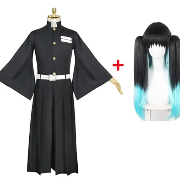 Tokito Muichiro Cosplay Demon Slayer Kimetsu no Yaiba Kostym Kisatsutai Uniform Set Halloweenfest Anime Kläder M> Dräkter