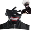 Tokyo Ghoul Kaneki Ken Mask Punk Mask Halloween Maskerad Cosplay Rekvisita Gotisk Justerbar Dragkedjemask med Avtagbar Ögonlapp> Masker