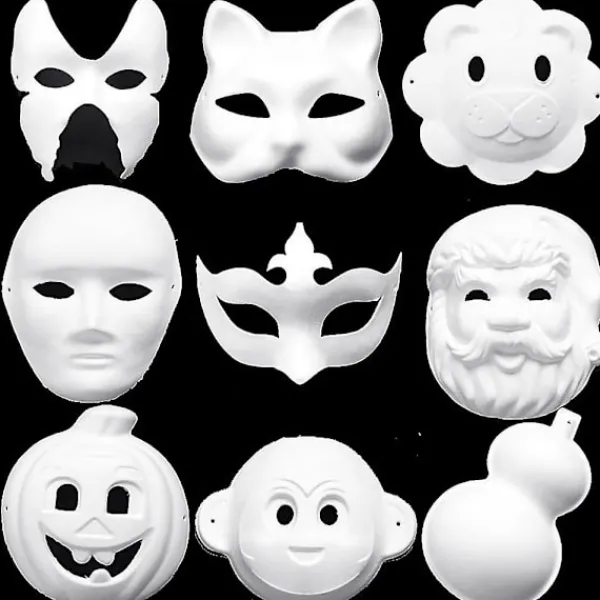 Tomt färgad målning maskerad cosplay massa mask kindergarten diy tillbehör Jikaix Butterfly> Masker