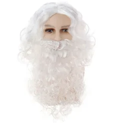 Tomte peruk skägg komplett set Jesus peruk Europa och USA långt lockigt hår jul peruk skägg set-B modeller> Tillbehör