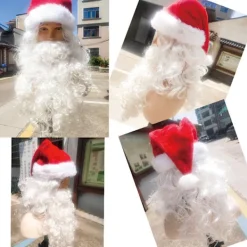 Tomte peruk skägg komplett set Jesus peruk Europa och USA långt lockigt hår jul peruk skägg set-B modeller> Tillbehör