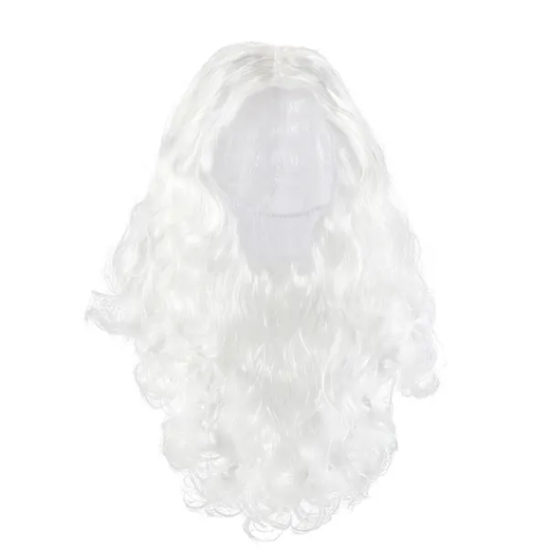 Tomte peruk skägg komplett set Jesus peruk Europa och USA långt lockigt hår jul peruk skägg set-B modeller> Tillbehör