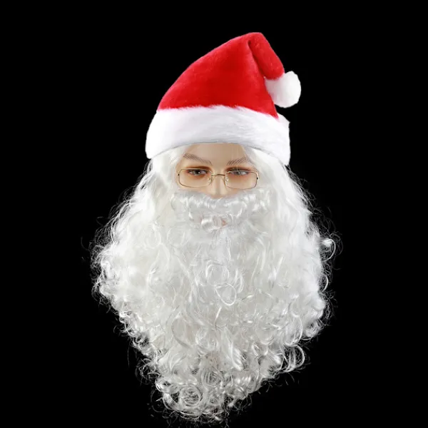 Tomte peruk skägg komplett set Jesus peruk Europa och USA långt lockigt hår jul peruk skägg set-B modeller> Tillbehör