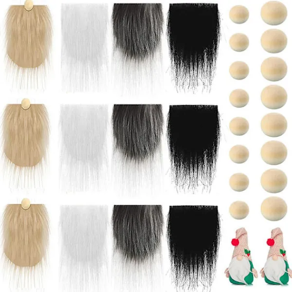 Tomte skägg av konstgjord päls, tomte skägg av material, tomte skägg av konstgjord päls> Tillbehör