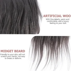 Tomte skägg av konstgjord päls, tomte skägg av material, tomte skägg av konstgjord päls> Tillbehör