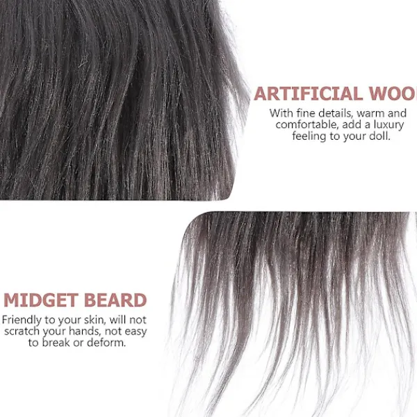 Tomte skägg av konstgjord päls, tomte skägg av material, tomte skägg av konstgjord päls> Tillbehör