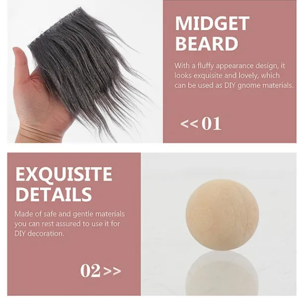Tomte skägg av konstgjord päls, tomte skägg av material, tomte skägg av konstgjord päls> Tillbehör