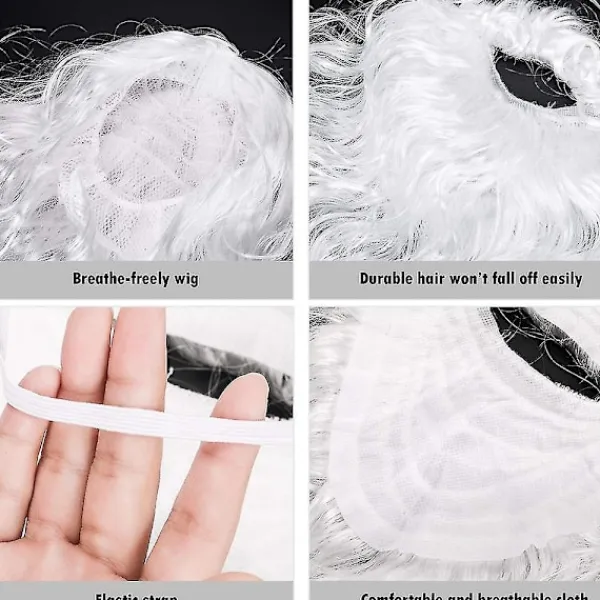 Tomte skägg och peruk set - Juldräkt accessoarer, karaktärsförklädnad, maskerad och present> Tillbehör