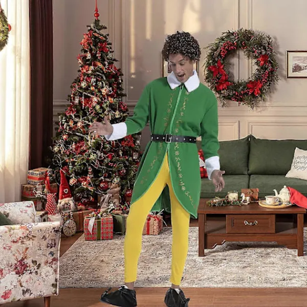 Tomtedräkt för män och kvinnor - Tomtedräkt för vuxna Komplett set Halloween Jul Cosplay Outfits XS-3XL M> Dräkter