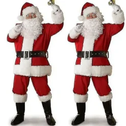 AIZHENCHEN Tomtedräkt för män Vuxen Tomtedräkt Tomtekostym 11 delar 3XL><noscript><img width=