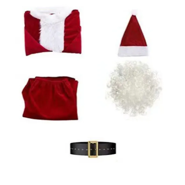 Tomtedräkt komplett femdelad set / Tomte - Jultomte - Jul M> Dräkter